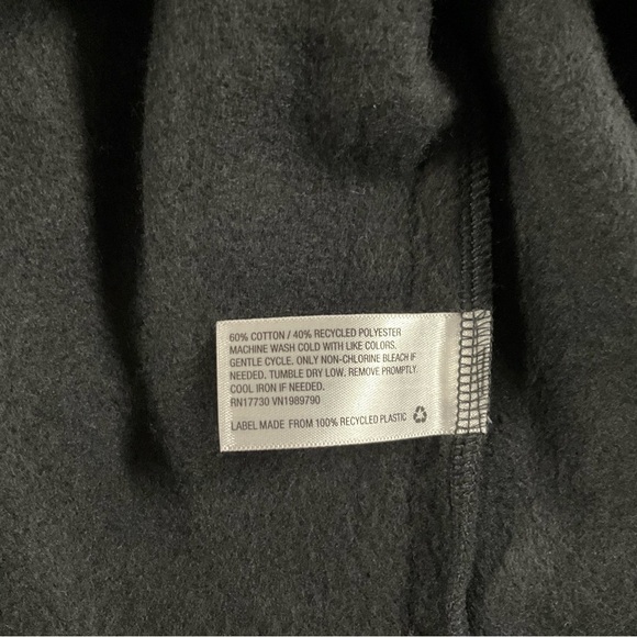 Black Hoodie Cropped Sweatshirt Hooded Sweater Top - Picture 7 of 7